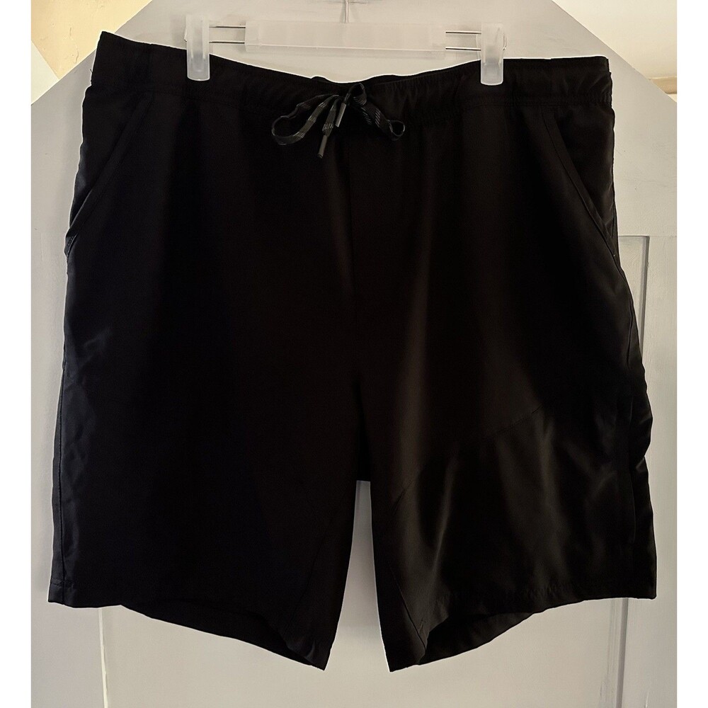 Gerry Men’s Pull-on Trail Shorts Black Stretch Drawstring Zipper Pocket Sz XXL